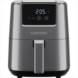 Фритюрниця Chefman 2л аерогриль міні, сіра - компактна, з антипригарним покриттям, цифровим таймером та функцією нагадування струшування