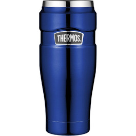 Термокружка туристична Thermos King, нержавіюча сталь, 470 мл, блакитний колір, 8.3 x 8.3 x 20 см