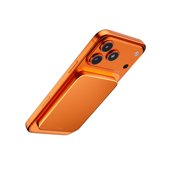 Power Bank Магнітний 10000 mAh PD20W: Бездротовий зарядний пристрій з USB-C для iPhone 17/16/15/14/13 та Apple Watch (Помаранчевий)