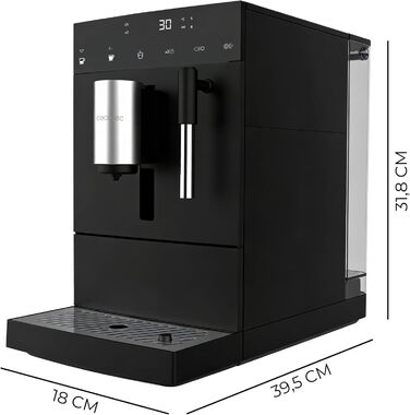 Кавомашина автоматична Cecotec Cremmaet Compact Elite 19 Bar з млинком для зерен та термоблоком
