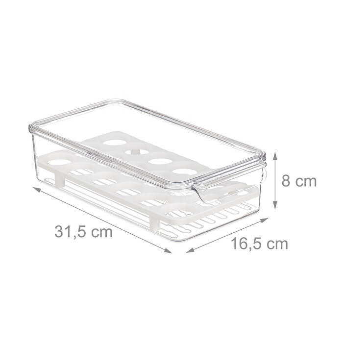 Relaxdays Refrigerator Egg Box for 18 Eggs