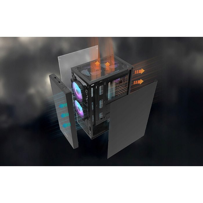 Корпус для комп'ютера Darkflash A290 Midi Tower ATX, чорний, з вікном