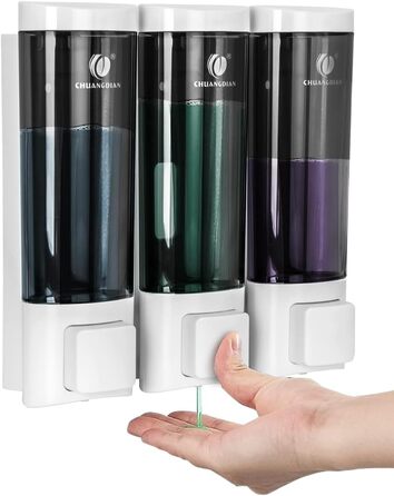 Ручний дозатор мила CHUANGDIAN, настінний, 200 мл, білий (трійка білий)