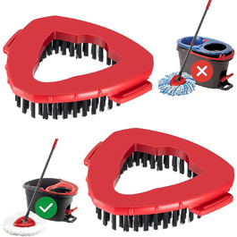 Змінна насадка для швабри O-Cedar EasyWring Spin Mop, мікрофібра, трикутна, жорсткі щетини, для ванної, кухні, басейну, скла та плитки, 2 шт.