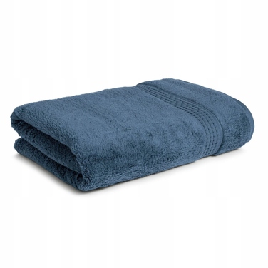 Бавовняний банний рушник Nefretete Alpaca Warmth 90x160 см, темно-синій