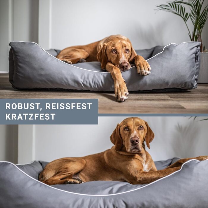 Aunt Hilde Dog Bed Norderney XXXL (120x90x25) Green – Washable, Robust and Comfortable Dog Bed & Dog Basket in Various Sizes – Ideal for large dogs e.g. German Shepherd, Ridgeback