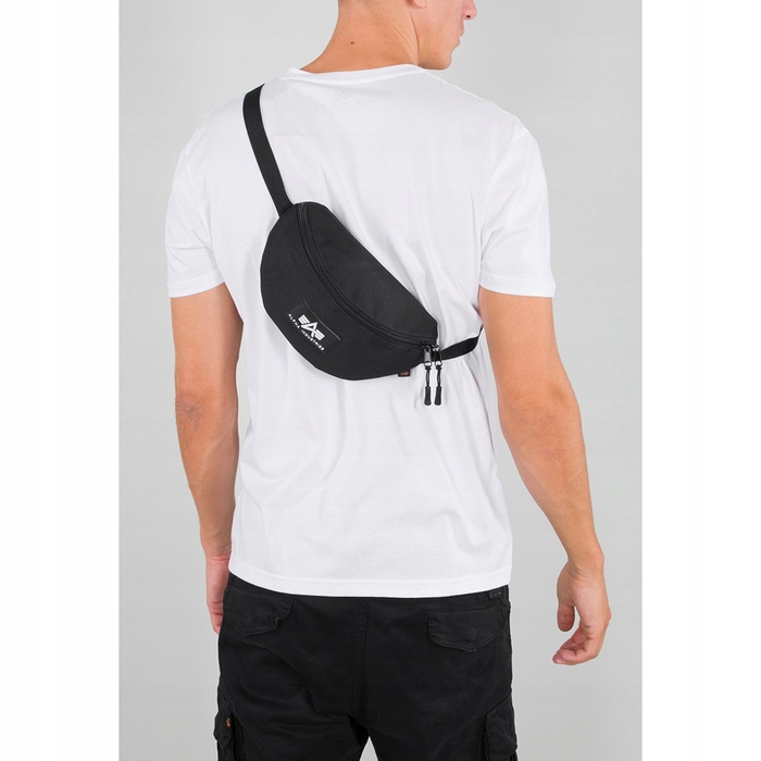 Поясна сумка Alpha Industries Rubber, чорна