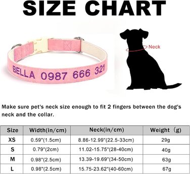 Лідяний нашийник для собак з металевою застібкою, двосторонній, з ім'ям та номером телефону, регульований розмір, M та L (для маленьких собак)