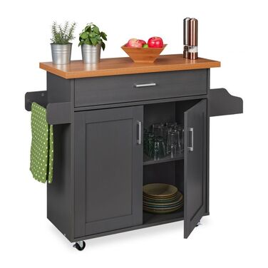 Relaxdays Kitchen Cart with Work Surface