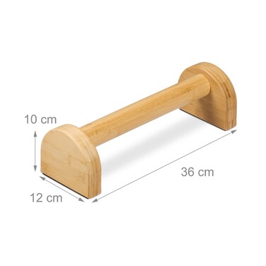 Relaxdays Push-Up Handles Bamboo 2-Piece Set