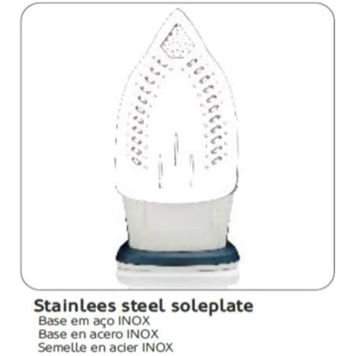 Праска HÆGER ULTRA STEAM 2800: потужність 2800W, керамічна підошва, захист від накипу та протікання, самоочищення.