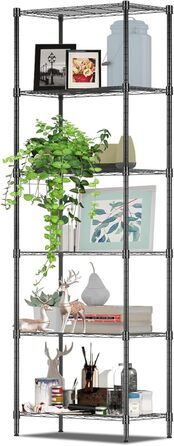 Himimi Regal - 6-Tier Wire Shelving Unit - 54x29x160cm