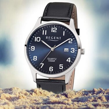 Годинник Regent Shioj для чоловіків з аналоговим циферблатом та шкіряним ремінцем, 11110807