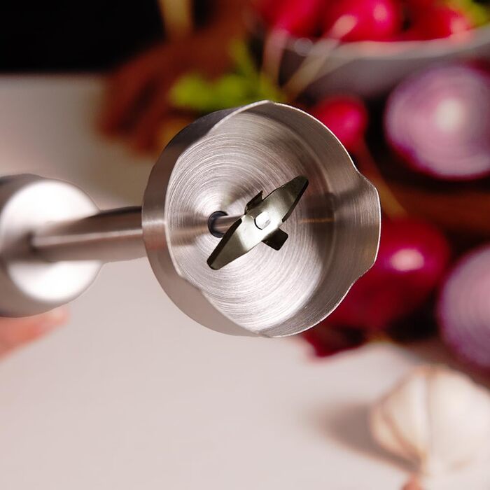 Блендер Cecotec Stabmixer Power TitanBlack 1500 XL PerfectCream з технологією CrossBlades та чорним титановим покриттям, 1100W, 6 насадок