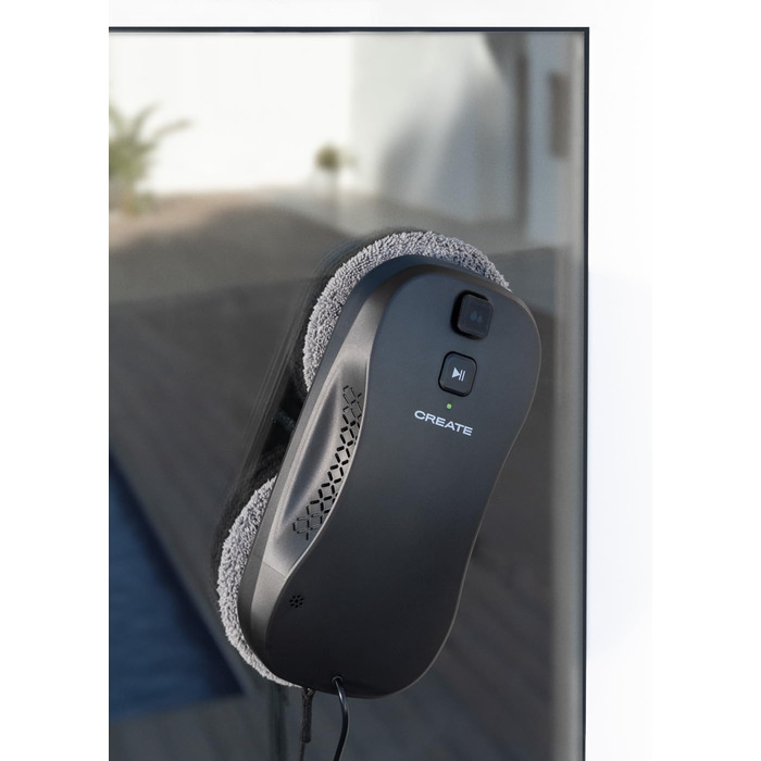 Робот для миття вікон Wipebot Pro з Wi-Fi: автоматичний, з подвійним зливом, 2 режимами розпилення, датчиком кутів, кабелем 5м та резервуаром 60мл