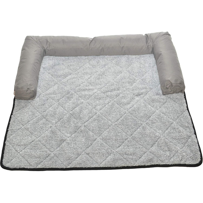 Крісло-ліжко для собак Raikou: зручне та захисне, 90x90 см, сірий меланж