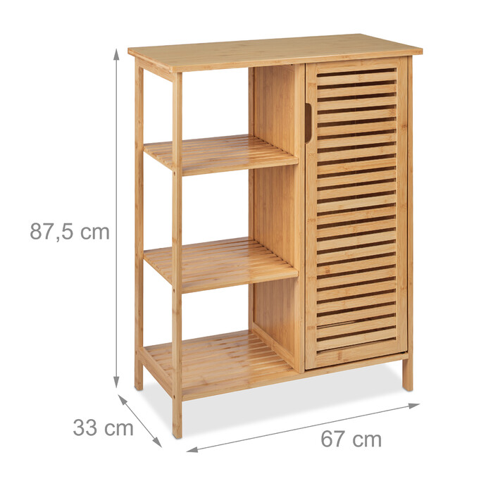 Relaxdays Bamboo Storage Cabinet