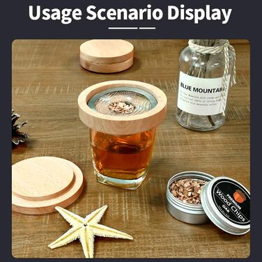 Набір для приготування коктейлів з димом: ретро-набір для віскі та бурбона з ліхтариком, 4 смаки