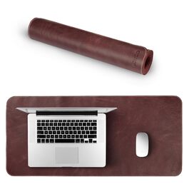 Мишка Londo Echtleder – великий килимок для миші зі шкіри, антиковзний, гладка поверхня, Damson