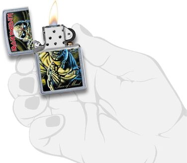Запальничка Zippo Iron Maiden унісекс, хромована, штормова