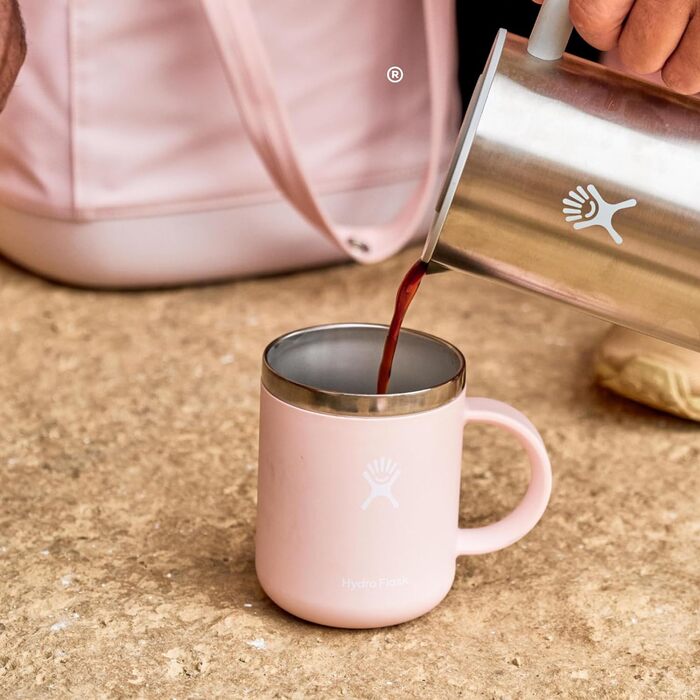 Термокружка Hydro Flask 177 мл (6 oz) з нержавіючої сталі - ізольована, з кришкою та ручкою. Чорний колір