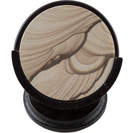 Thirstystone TS3 Sandstone Coasters, Underlays, Sandstone (Desert Holders with Stand)