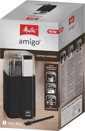 Кавомолка Melitta Amigo, чорна, електрична, для дому