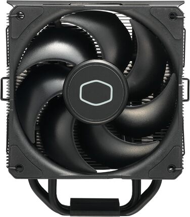 Cooler Master Hyper 212 Black - кулер для CPU з RGB підсвічуванням, LGA1700 & AM5, чорний, з 4 heatpipes