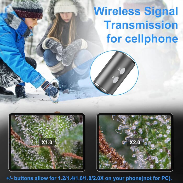 Цифрова мікроскоп-камера Ninyoon 1080P USB для iPhone, iPad, Android, PC, 50-1000x, з підсвічуванням, для монет, рослин, паяння, шкіри, скальпу