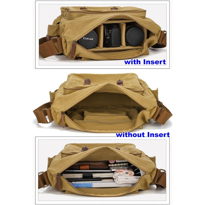 Сумка для фотоапарата DSLR Canvas Messenger BG507 (Хакі) 34x13x27 см