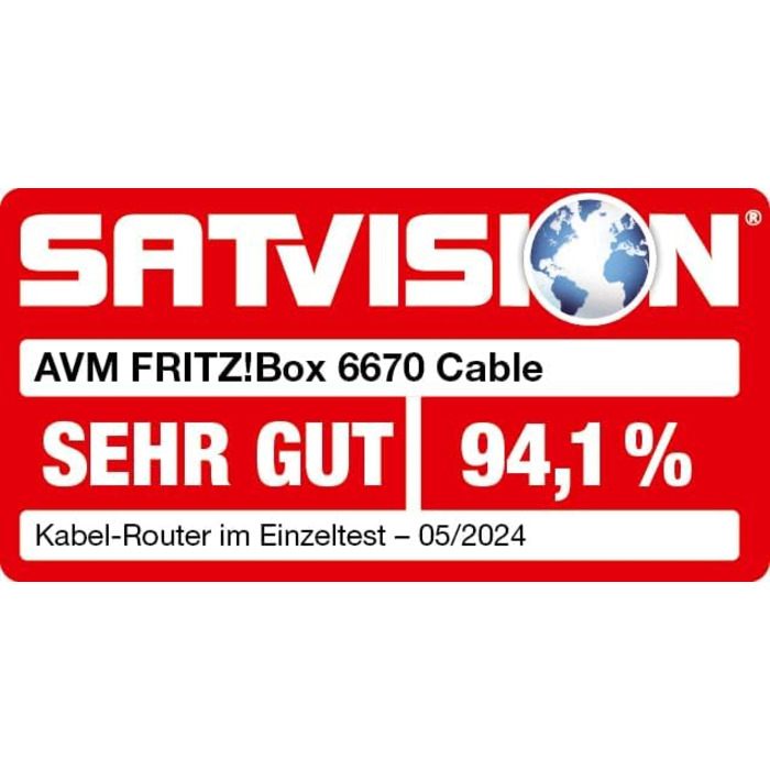 Роутер FRITZ!Box 6670 Cable: Wi-Fi 7, DOCSIS 3.1, Zigbee, LAN 2.5Gbps