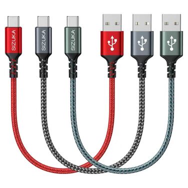 Кабель USB-C 3 шт. (2M) - швидка зарядка, сумісний з Samsung Galaxy S22, S21, S20, S10, S9, S8, Note 10, 9, 8, A71, A53, A33, A20 та інші