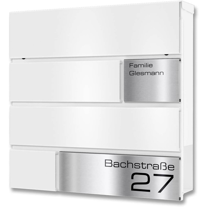 Поштова скринька Metzler G антрацит RAL 7016, з гравіюванням та табличкою з нержавіючої сталі, настінна, 37x37x10.5 см