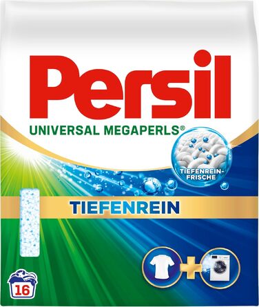 Пральний порошок Persil Universal Megaperls, універсальний засіб для прання з технологією глибокого очищення, 5 x 16 завантажень, для білих та кольорових речей, 20-95 °C