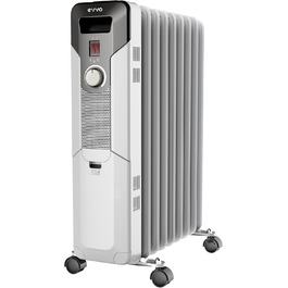 Електричний обігрівач EVVO C9, білий, 2000 Вт, до 20 м², ефективний, 3 режими, безпечний, легкий у транспортуванні