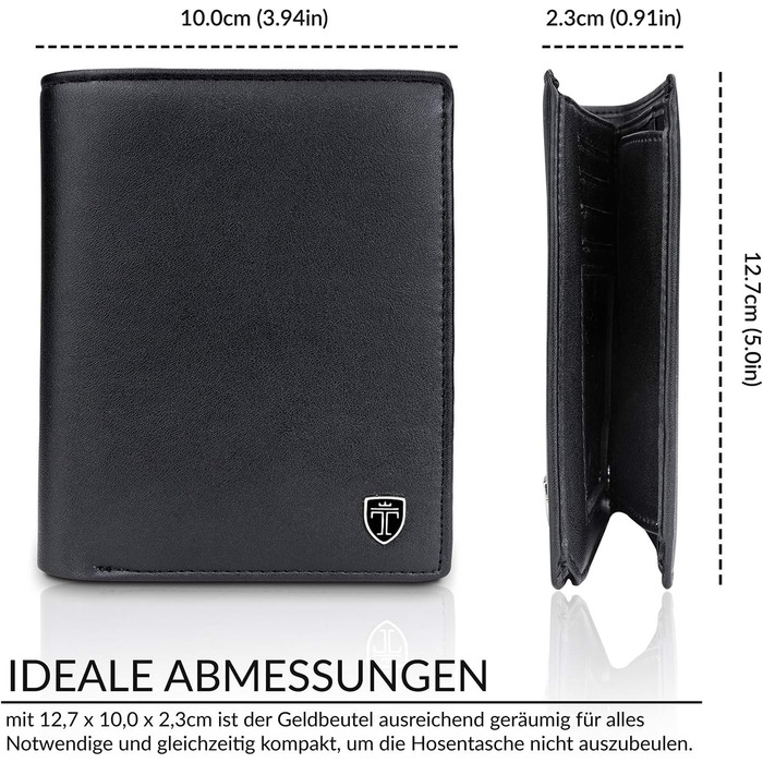 TRAVANDO Wallet for Men Chicago RFID Wallet, Men's Wallet, Portemonnaie, Portmonaise, Wallet, Large, Vertical Briefcase Wallet, Men's Wallet, Men's Wallet, Portmonee, Gift, Wallet
