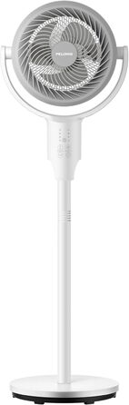 Вентилятор торнадо PELONIS з пульт дистанційного керування, дисплеєм, 3D циркуляцією, тихий (36.5dB), потужний (10м повітряний потік), регульована висота (60/111см), 4 швидкості, таймер, знімна решітка, поворотний, 92см, чорний