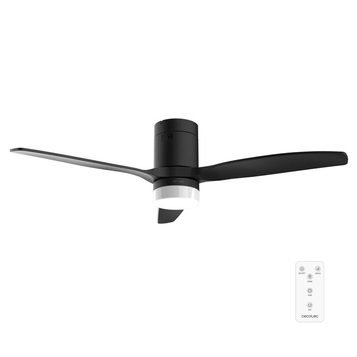 Стельовий вентилятор Cecotec EnergySilence Aero 4600 Arctic Black/Chocolate, 132 см, LED 18 Вт, пульт, 6 швидкостей, таймер 8 год