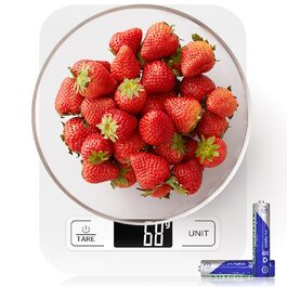 Професійна кухонна вага GeeRic 10 кг з LCD дисплеєм, нержавіюча сталь, вимірювання рідини, точність до 1 г, функція тарування, рожеве золото