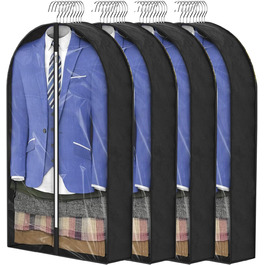 Чохли для одягу, дихаючі, 100 см (4 шт.) для костюмів, захисні мішки для зберігання з 10 см прорізом, прозоре вікно, пилонепроникні, мішки для одягу, захист для костюма, пальто
