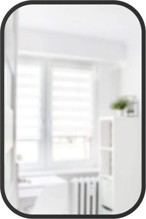 Дзеркало настінне Umbra Hub, 61 см, чорне – для передпокою, ванної кімнати, вітальні