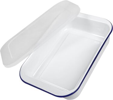 Велика емальована жароміцна форма Webake 37x24x7 см для запікання та запіканок