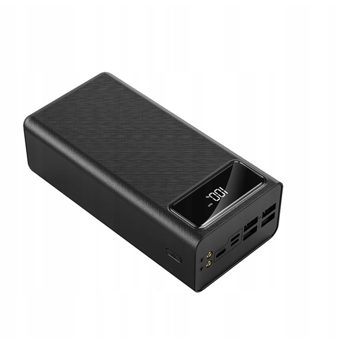 Потужний павербанк 50 000 мАг з LED-дисплеєм, USB-C, Lightning та 4 USB-портами: швидка зарядка 3 пристроїв одночасно