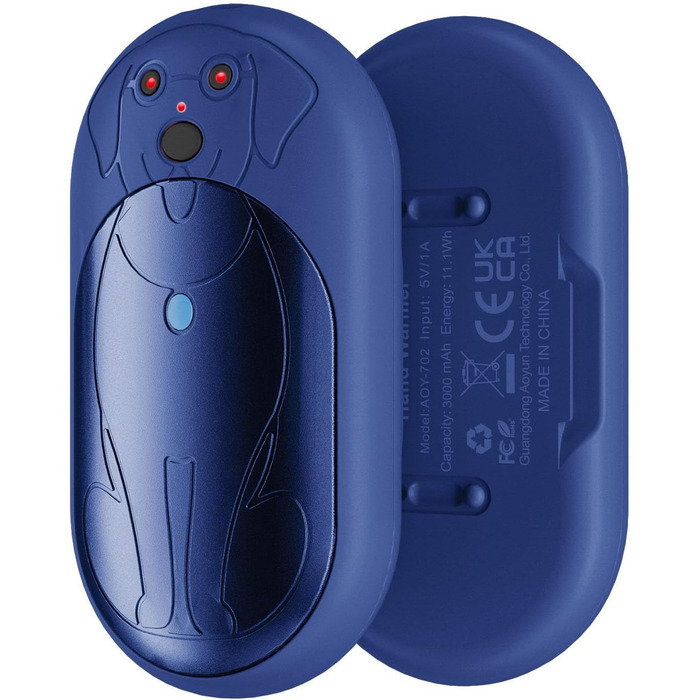 Електричні грілки для рук 6000mAh, 2 шт. Перезаряджувані кишенькові грілки, акумуляторні, USB-C, 3 режими нагріву, подарунок для жінок, чоловіків, дітей, катання на лижах, піших прогулянок (Блакитний)