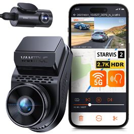 Відеореєстратор VANTRUE S1 Pro 2.5K + 1080P, GPS, WiFi, STARVIS, Паркування, Нічний режим, G-сенсор
