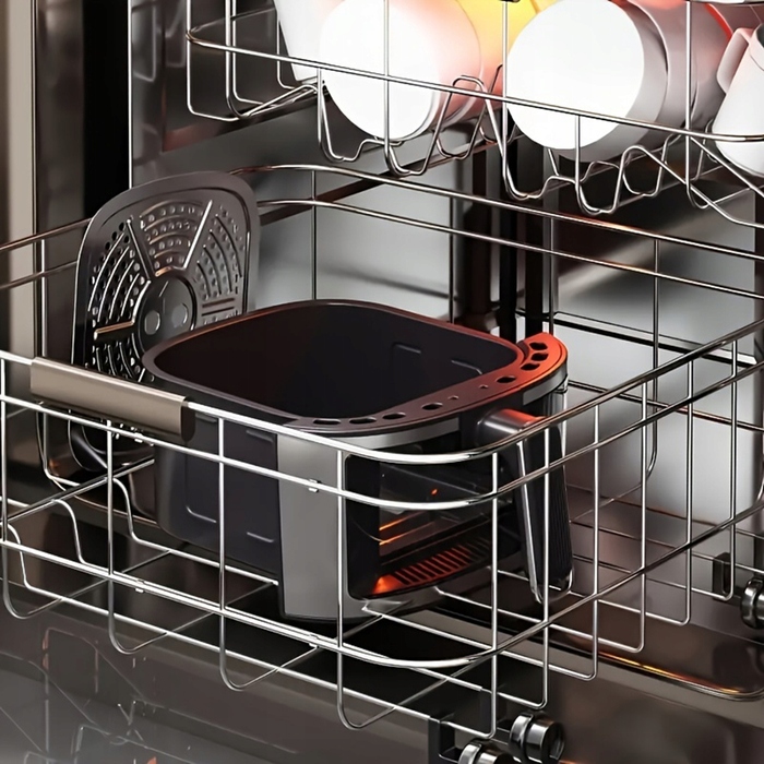 Аерофритюрниця 2400 Вт, 8 л, 8 програм, LED-сенсорний екран, чорна