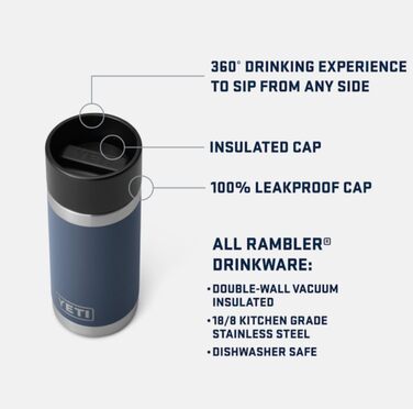 YETI Rambler Bottle with HotShot Lid, 12 oz (354 ml) (Seafoam)