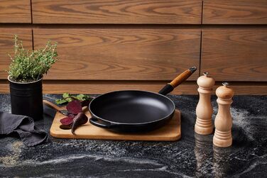 Сковорода Le Creuset Signature чавунна з дерев'яним ручками, 2.25 л (біла)