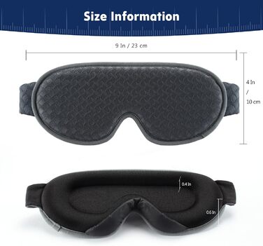 Маска для сну Aosun 3D для тих, хто спить на боці, оновлена версія 2025, 100% блокування світла, дихаюча, з регульованим ремінцем та берушами, для подорожей, офісу, йоги (сірий колір)
