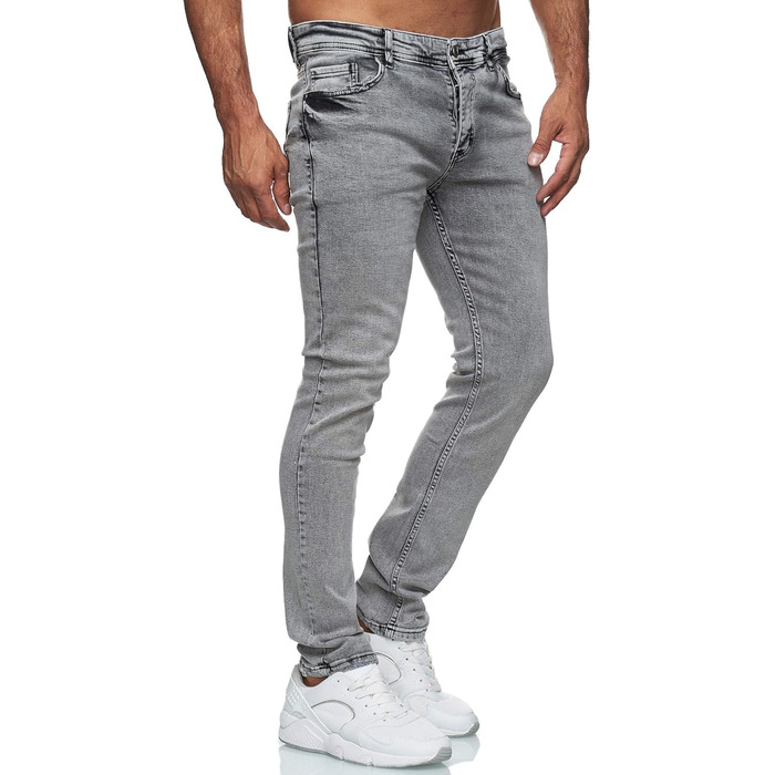 Чоловічі джинси Reslad Slim Fit базового стилю, еластичний денім, сірі (31W/34L, RS-2063)